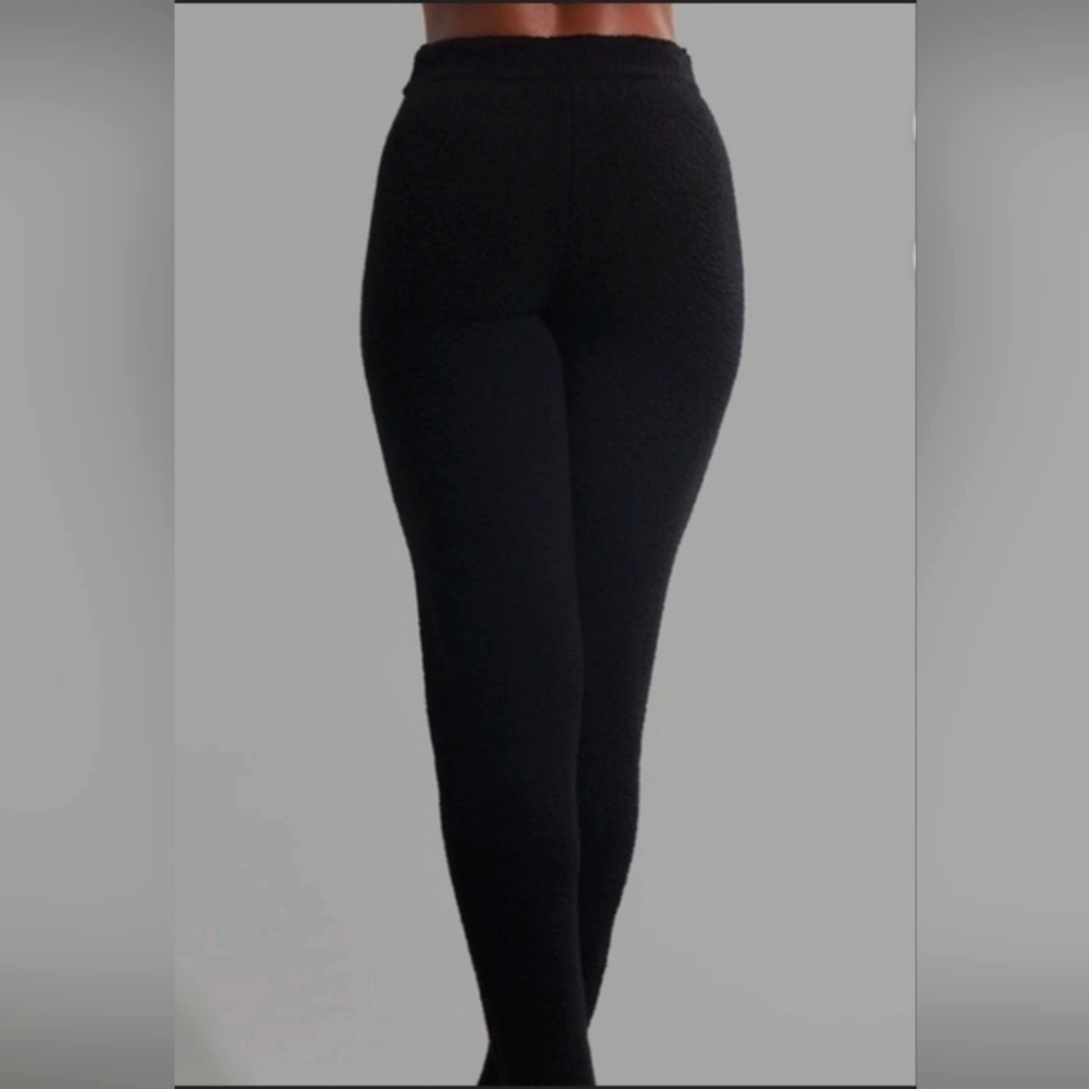 Buffbunny Loop Yarn Joggers Black